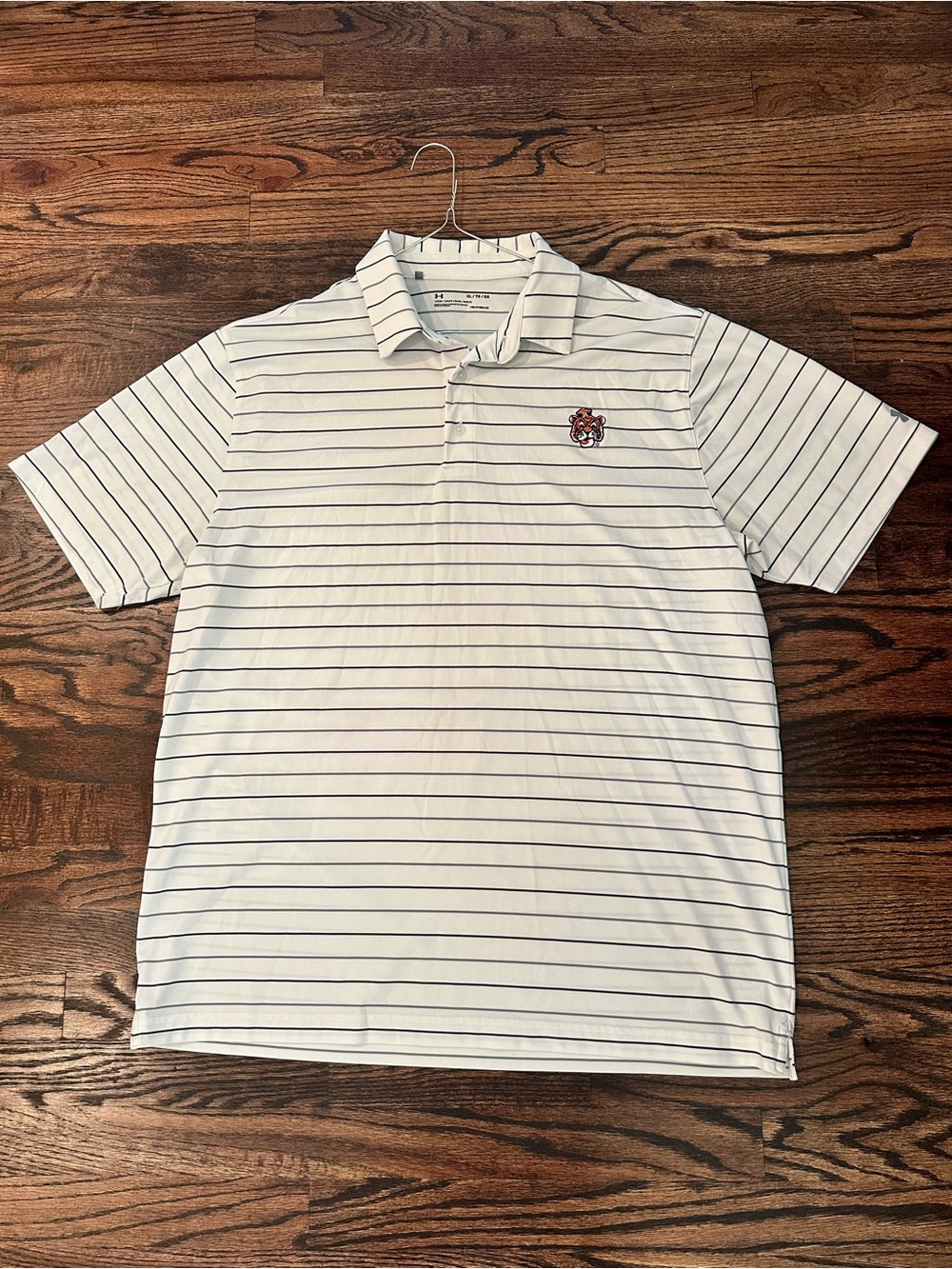Under Armour Auburn Tigers HeatGear Striped Polo Size XL - Picture 2 of 7